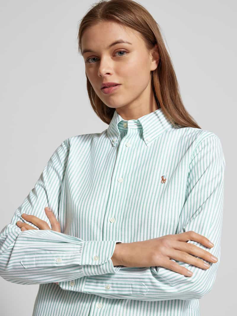Polo Ralph Lauren Slim fit overhemdblouse met logostitching