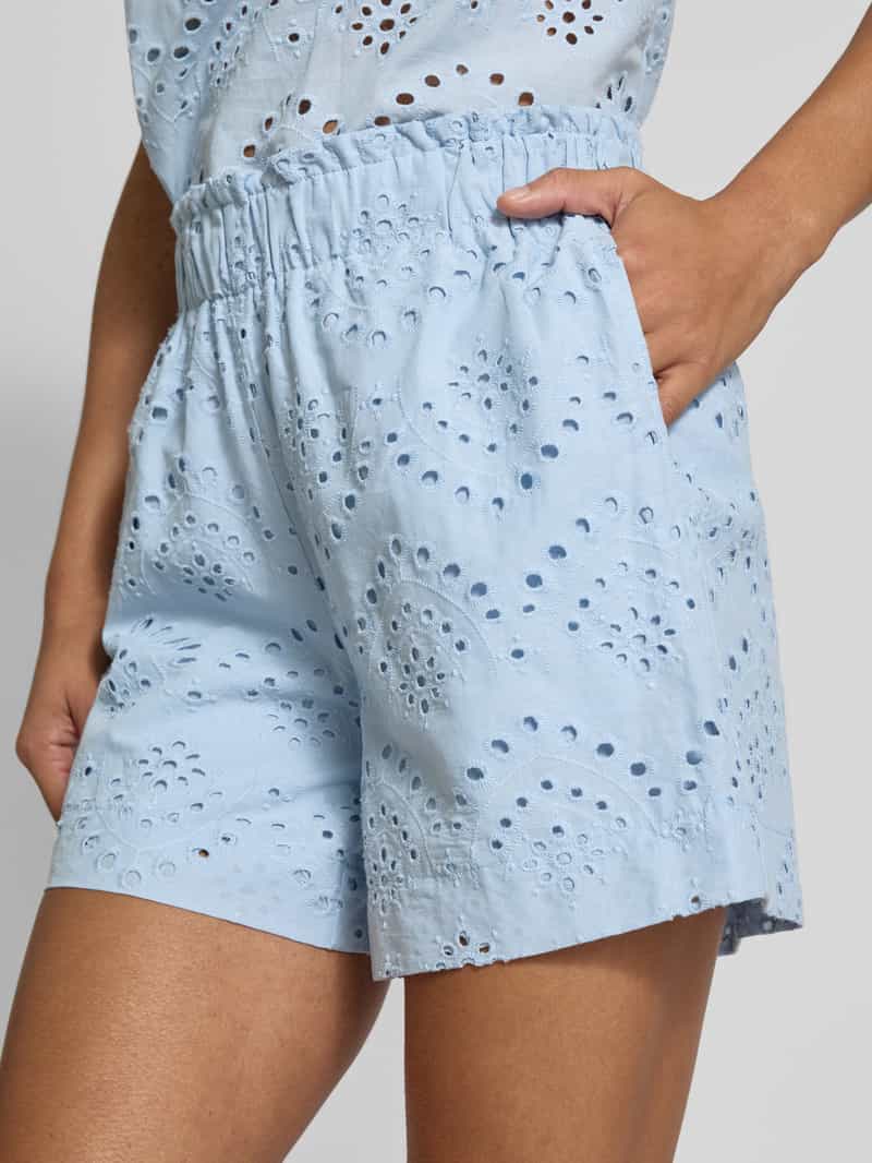 Pieces Regular fit korte broek van puur katoen model 'VILDE