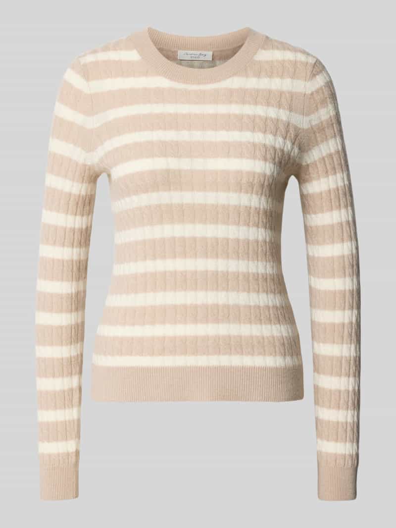 Christian Berg Woman Gebreide pullover van kasjmier met ronde hals