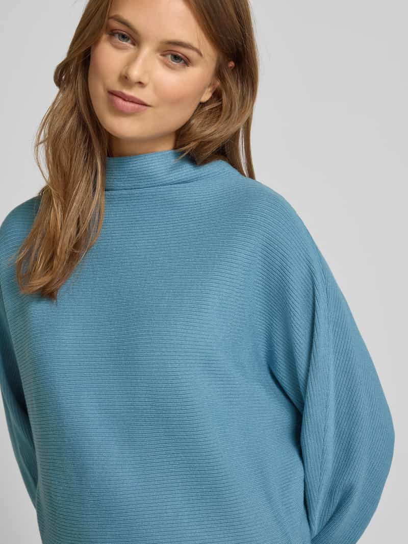 Zero Gebreide pullover van viscosemix met opstaande kraag