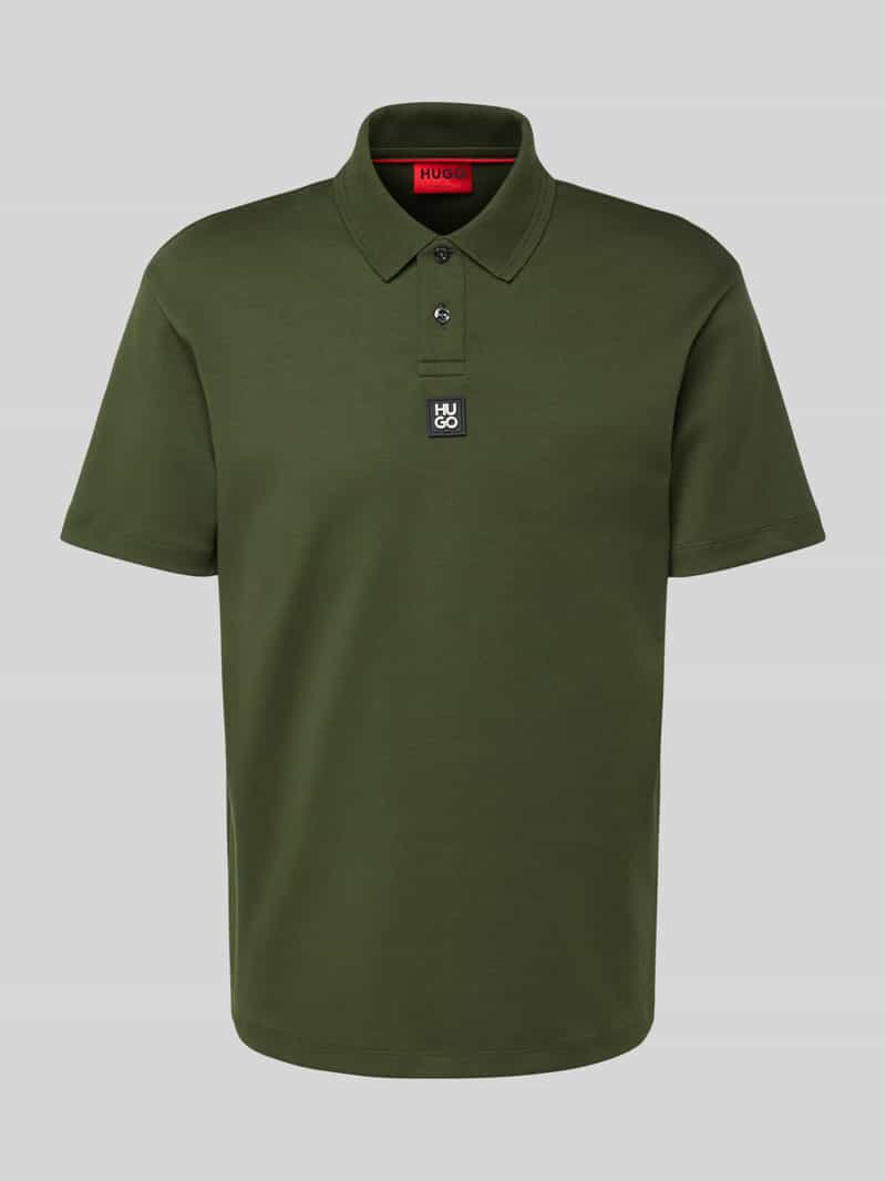 HUGO Regular fit poloshirt met labelbadge model 'Deabono'