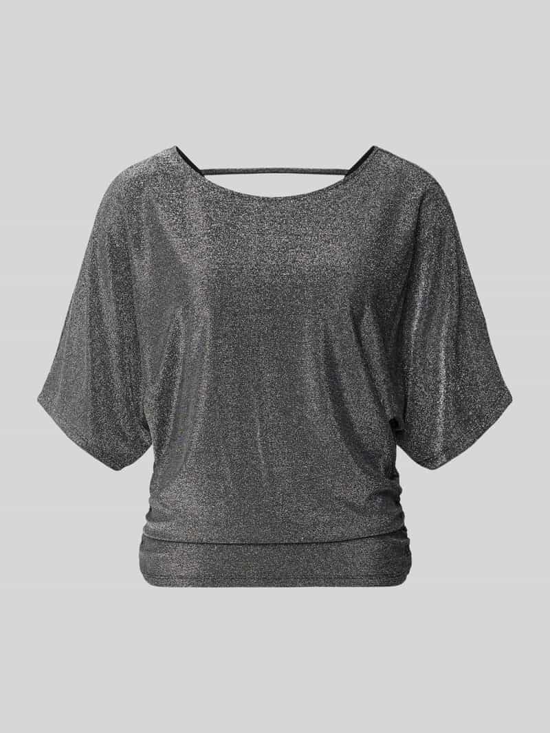 Apricot Glanzend T-shirt met ronde hals
