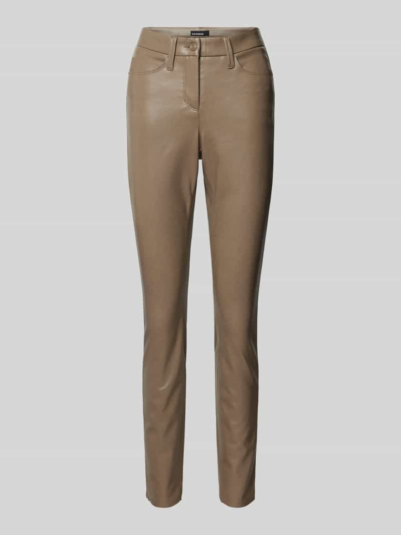 CAMBIO Slim fit broek in leerlook, model 'RAY'