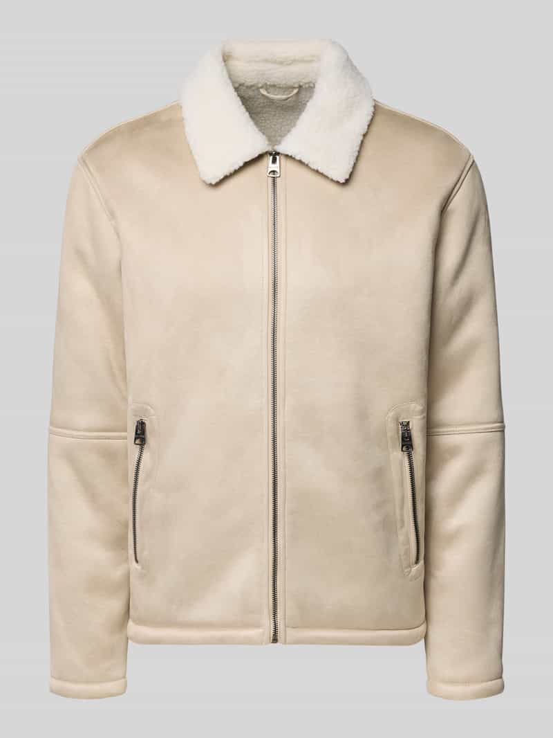 Only & Sons Regular fit bomberjack met kraag van imitatiebont model 'ROYCE'