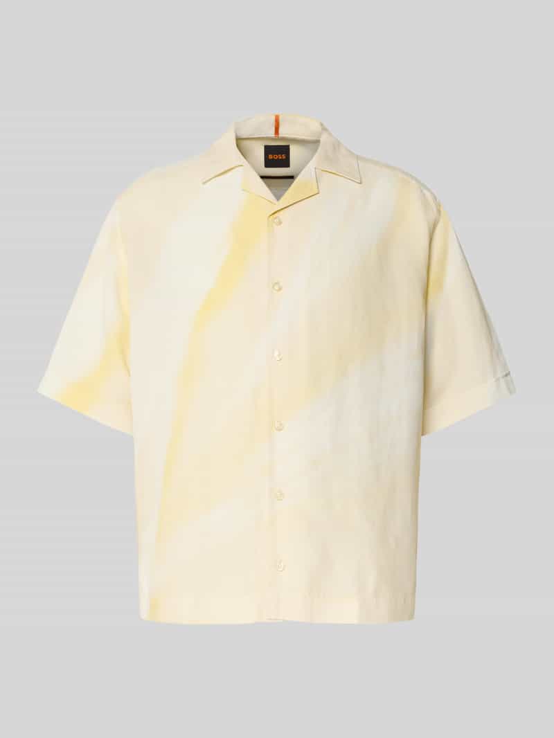 Boss Orange Relaxed fit overhemd met artworkprint model 'LAPISY'