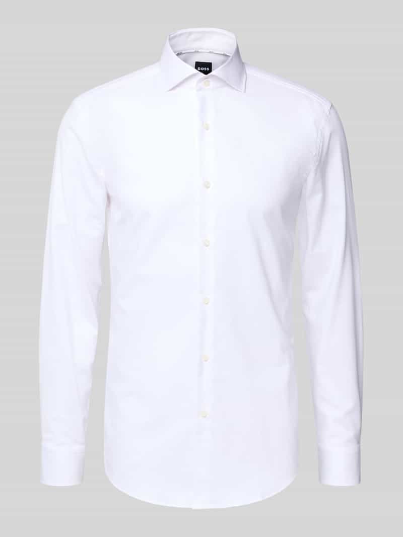 Boss Slim fit zakelijk overhemd van katoenmix model 'HANK'