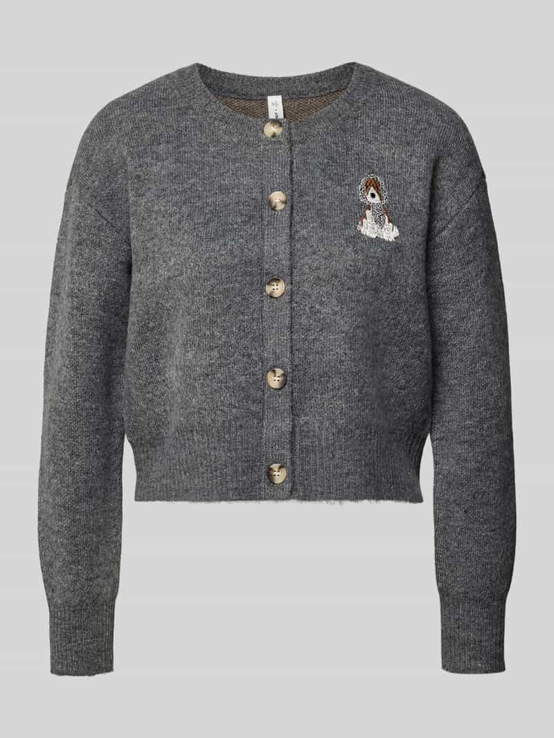 Only relaxed fit gebreide pullover met borduursel model 'TEDDY'
