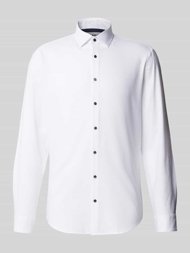 Jake*s Slim fit zakelijk overhemd met kentkraag