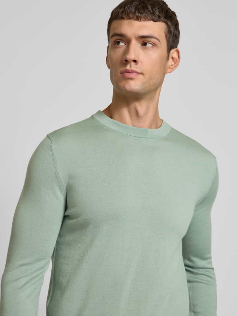 Selected Homme Gebreide pullover met ribboorden model 'TRAY'