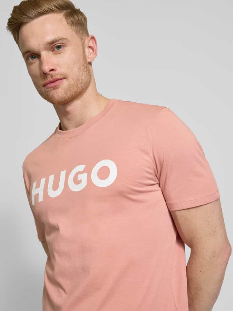 HUGO T-shirt met labelprint model 'DULIVIO'