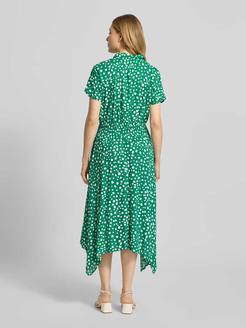 Apricot Overhemdjurk van viscose in asymmetrische look donkergroen, foto 2