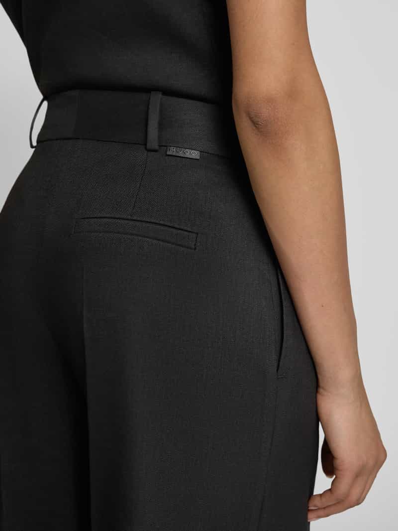 HUGO Korte broek van linnenmix met steekzakken model 'Holini'