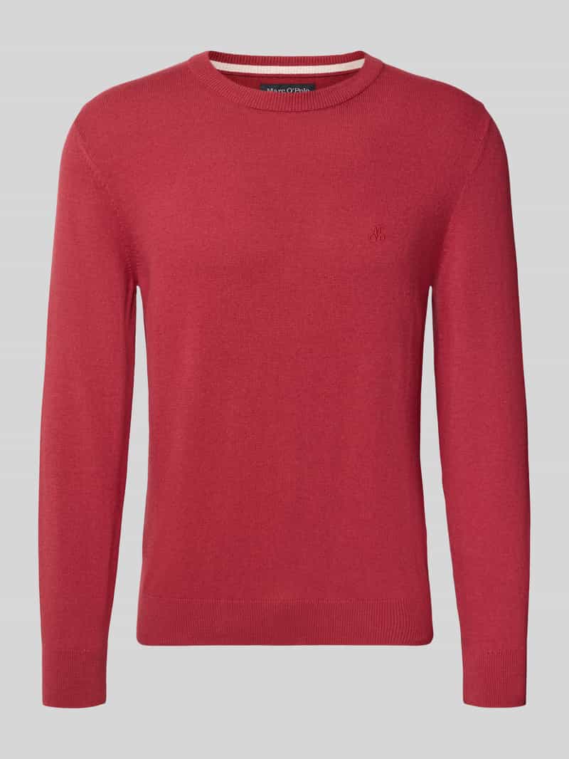 Marc O'Polo Regular fit gebreide pullover van een mix van katoen en scheerwol