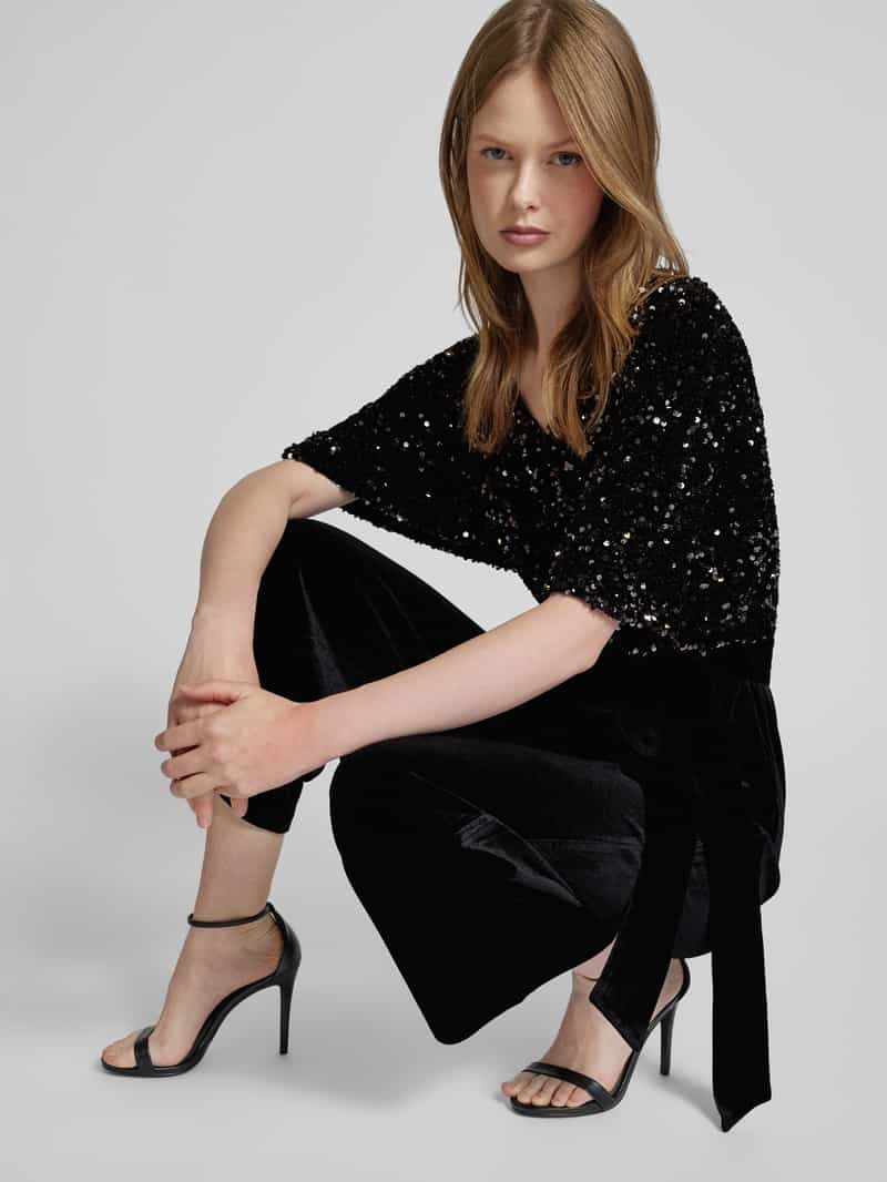 s.Oliver BLACK LABEL Regular fit jumpsuit met pailletten