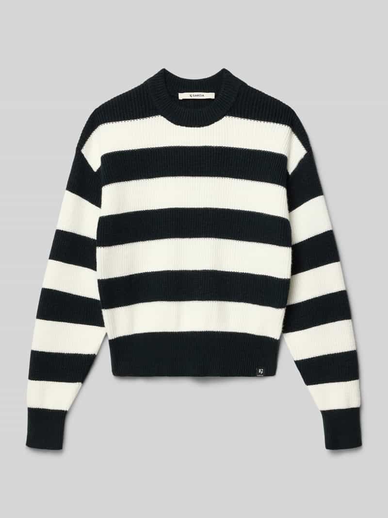 Garcia Gebreide pullover met ribboorden