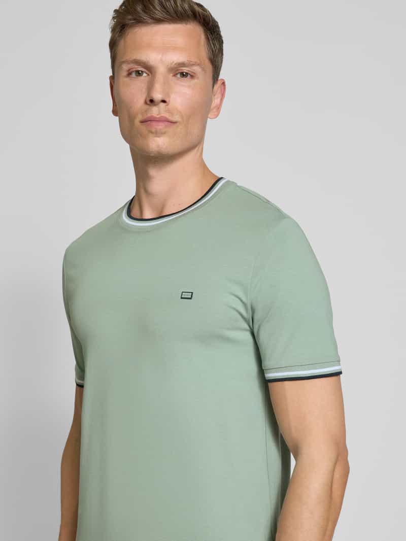 Christian Berg Men T-shirt met ribboorden
