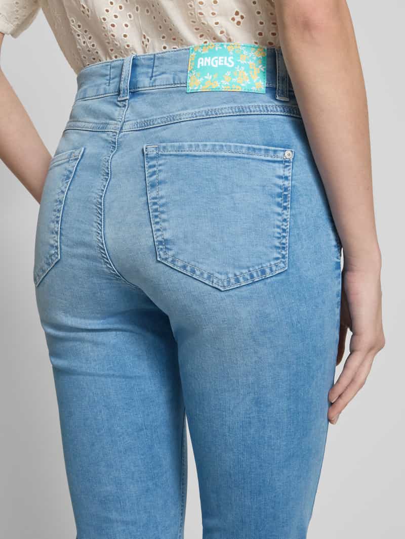 Angels Flared fit jeans met logopatch model 'Leni'
