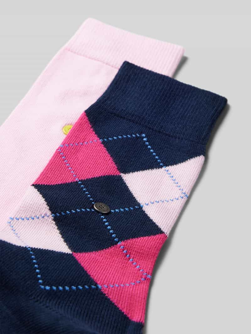 Burlington Sokken met labeldetail in een set van 2 paar