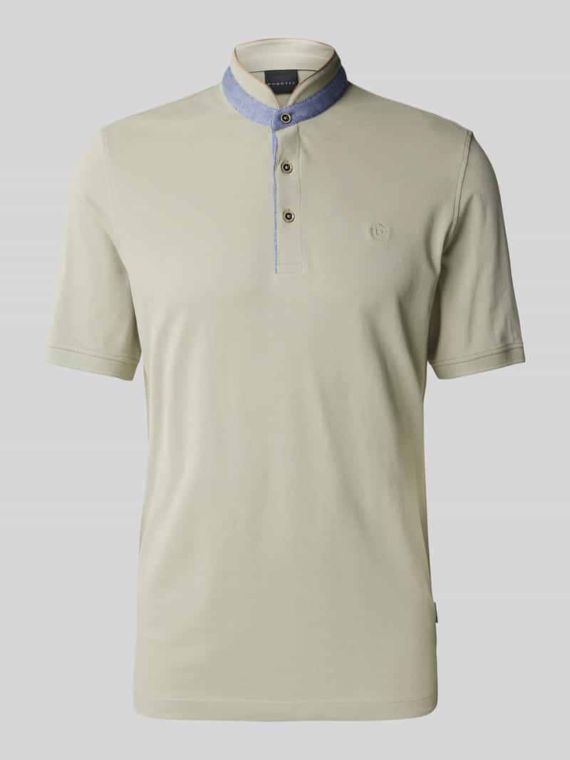 Bugatti Regular fit poloshirt met opstaande kraag