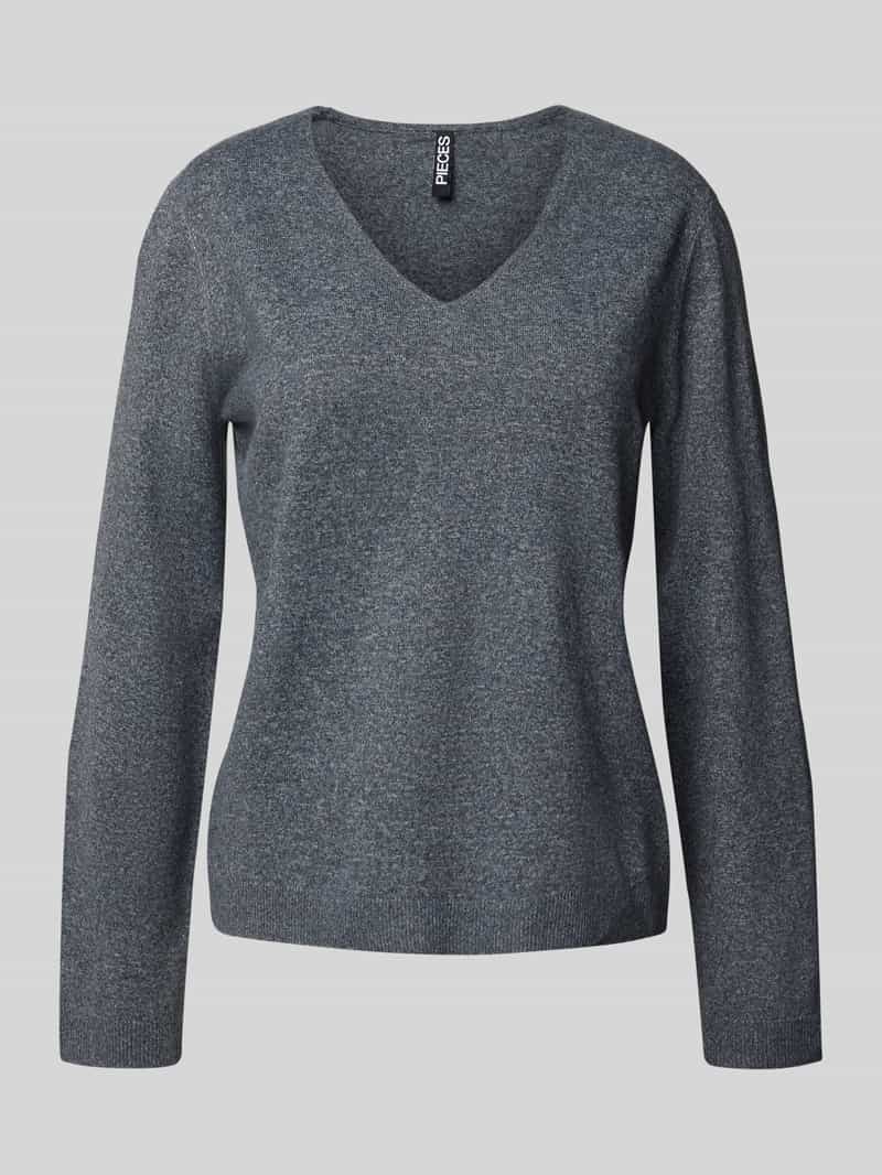 Pieces Regular fit pullover met V-hals model 'BREE'