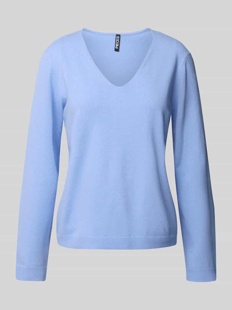 Pieces Regular fit pullover met V-hals model 'BREE'