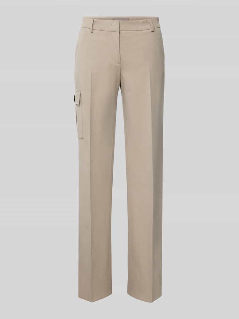 Straight leg stoffen broek met cargozak