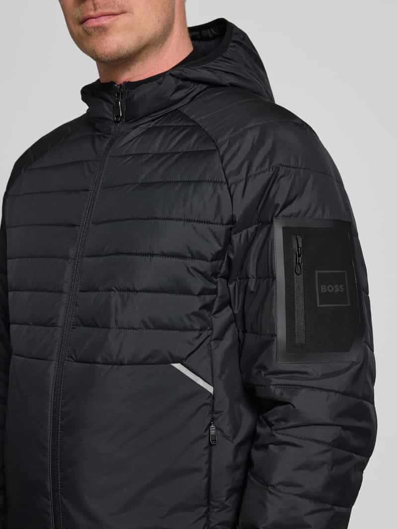 BOSS Green Regular fit gewatteerd jack met ritszakken model 'URBANEX'