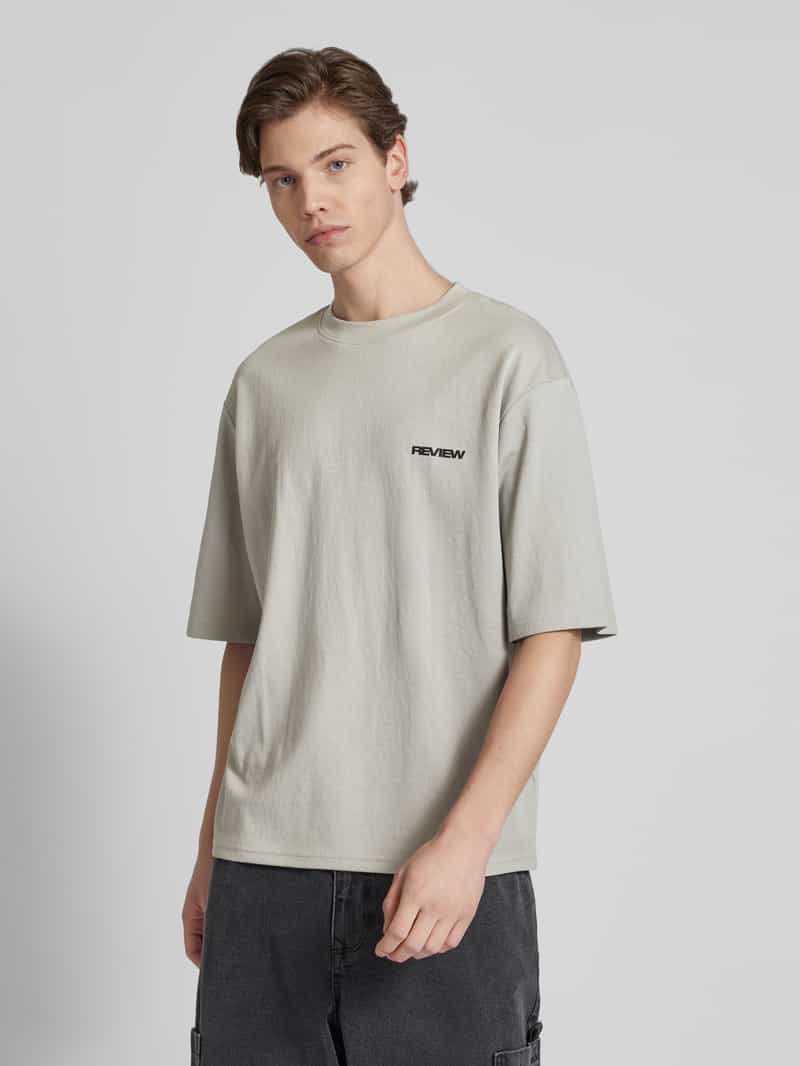 T-shirt met labeldetail REVIEW