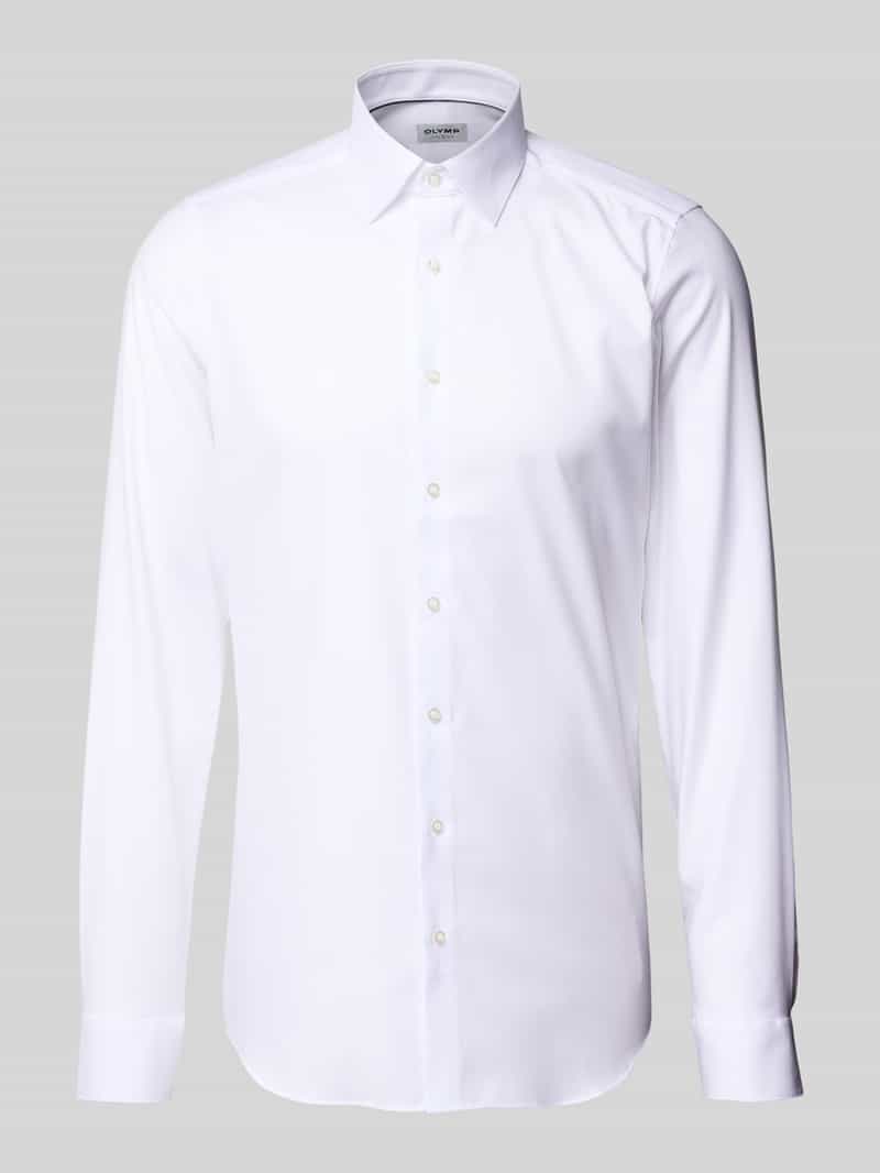 Slim fit zakelijk overhemd van twillstof met extra lange mouw