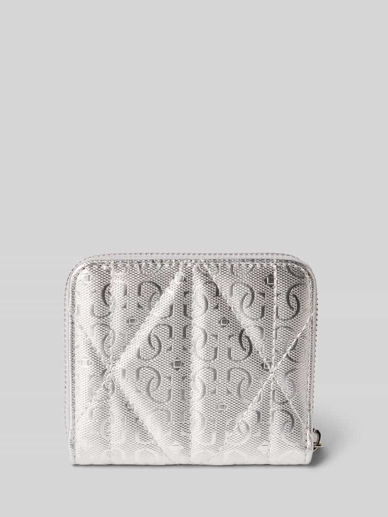 Guess Portemonnee met all-over reliëflogo model 'Aldina'