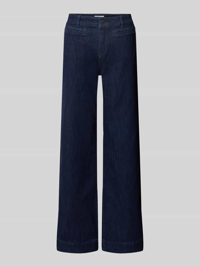 Christian Berg Woman Flared fit jeans van katoenmix met paspelzakken