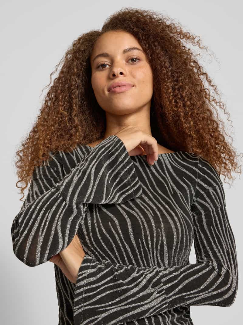 Noisy May Shirt met lange mouwen en ronde hals model 'GILLY'