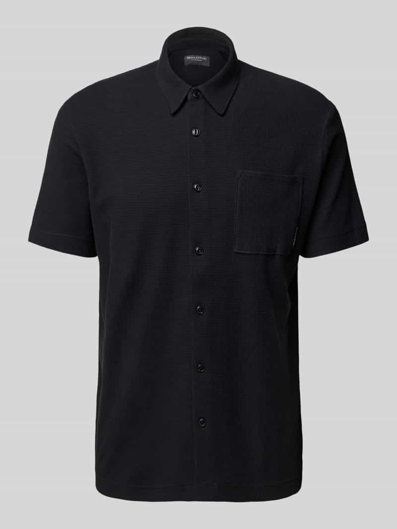Marc O'Polo Regular fit poloshirt met fijne wafelstructuur