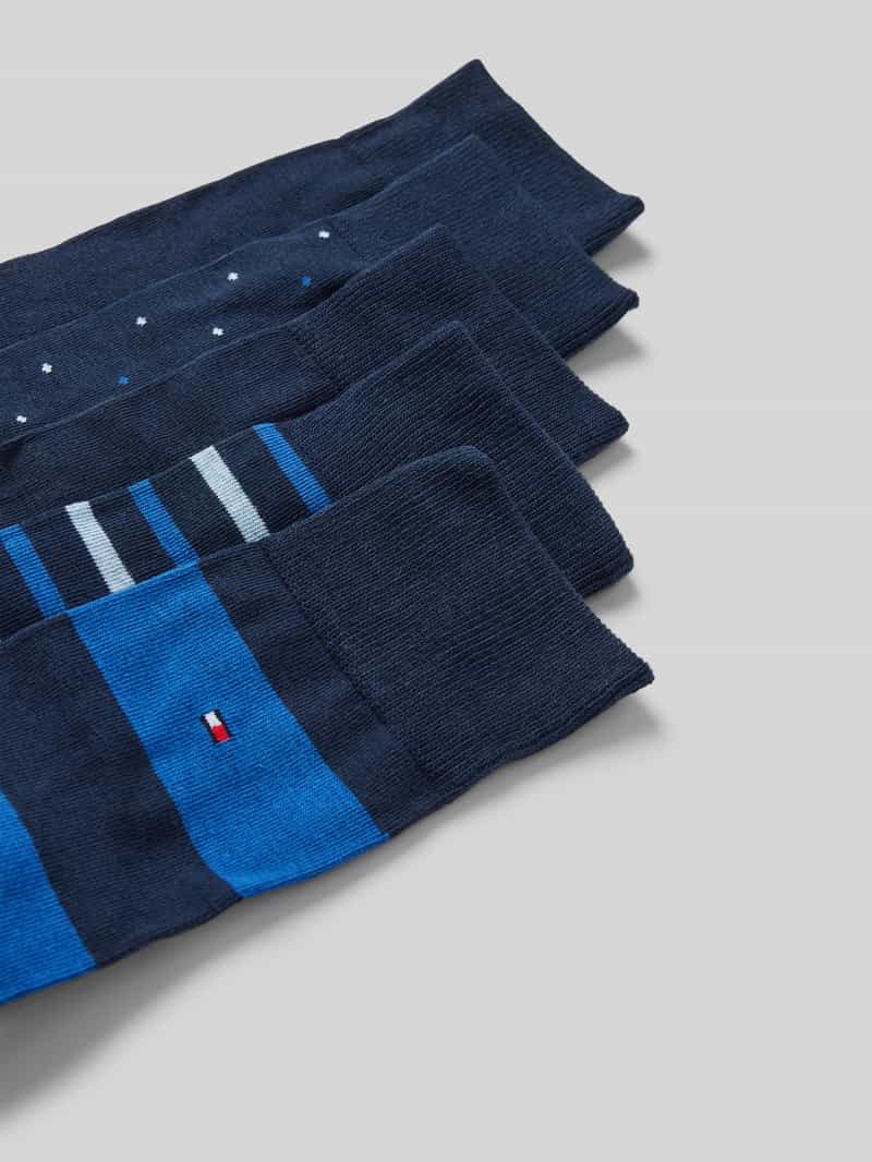 Tommy Hilfiger Sokken met labelstitching in een set van 5 paar