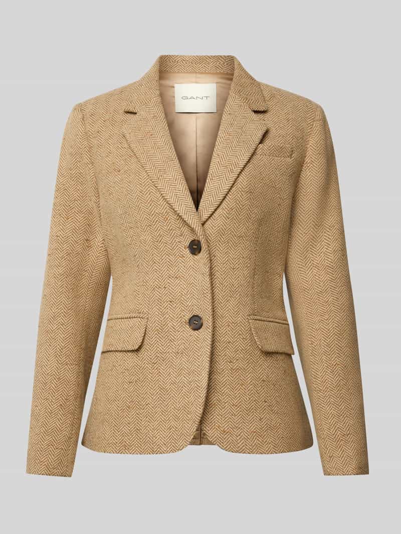 Gant Blazer met klepzakken en reverskraag
