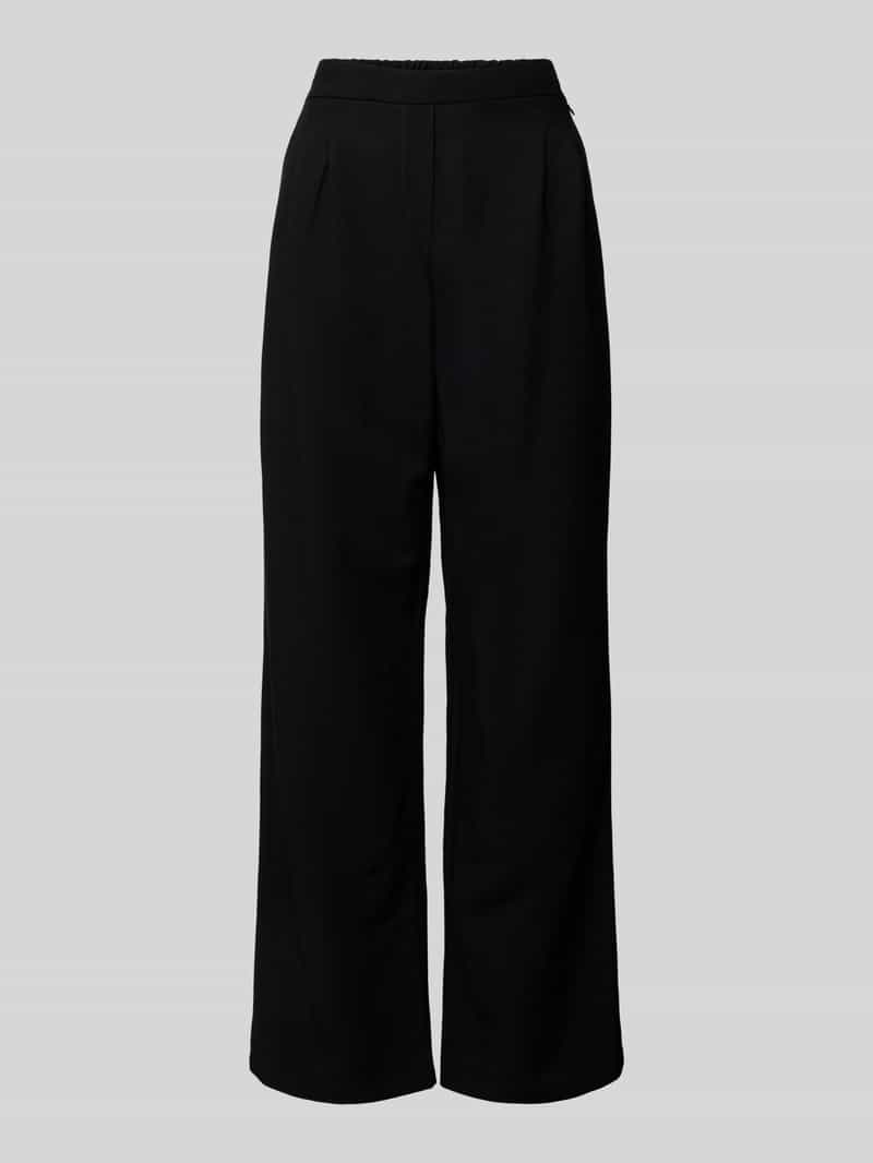 STEHMANN Wide leg stoffen broek met bandplooien model 'Alexandria'