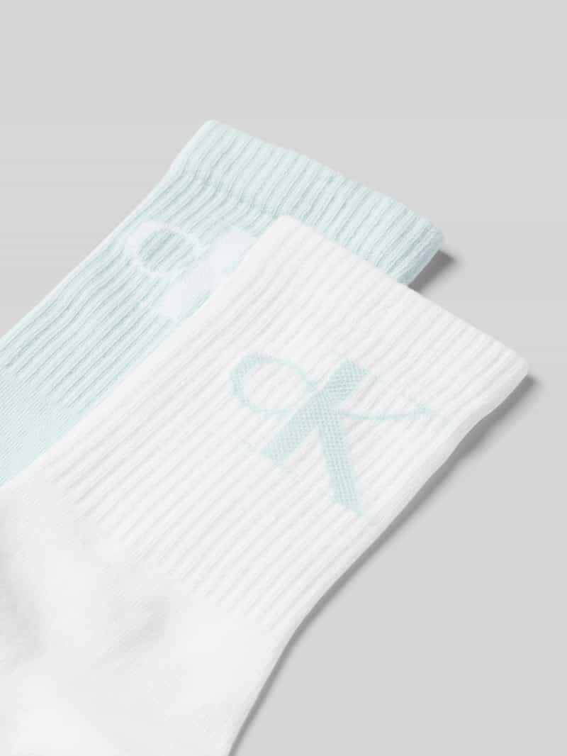 Calvin Klein Jeans Sokken met labeldetails in een set van 2 paar