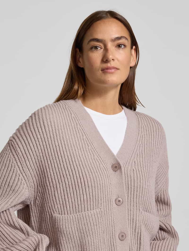 drykorn Oversized gebreid jack met knoopsluiting