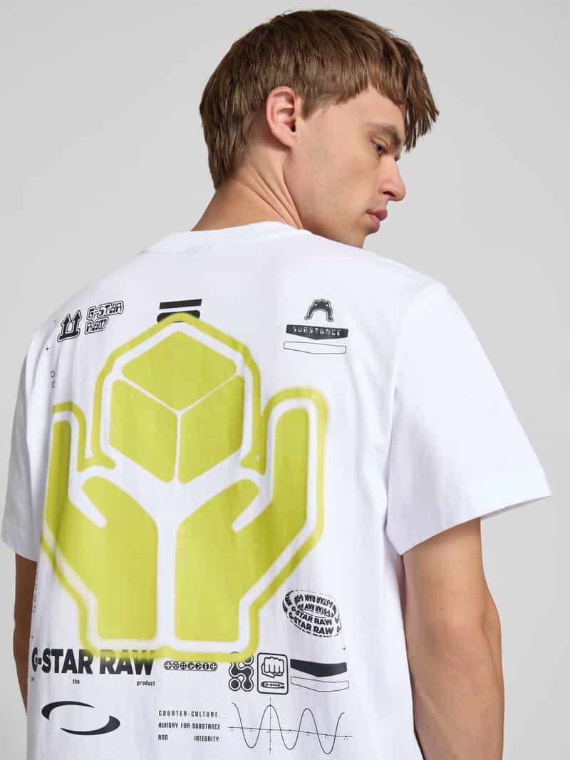 G-Star Raw Loose fit T-shirt met labelprint