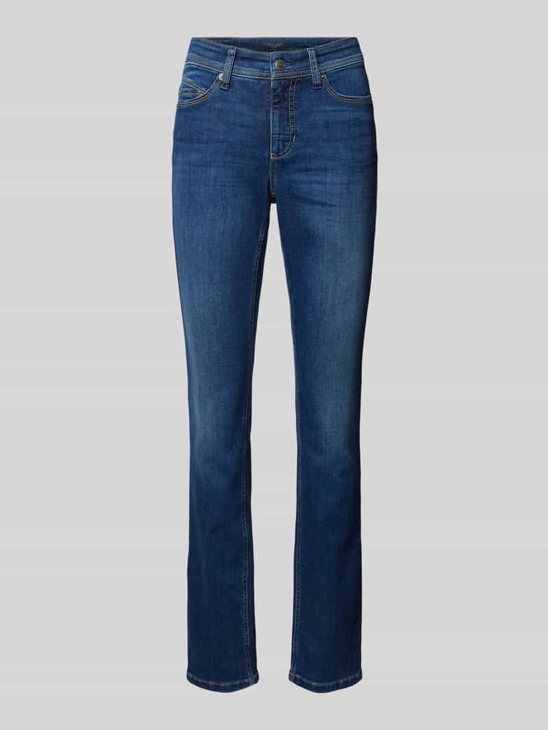 Straight fit jeans in used-look, model 'Parla'