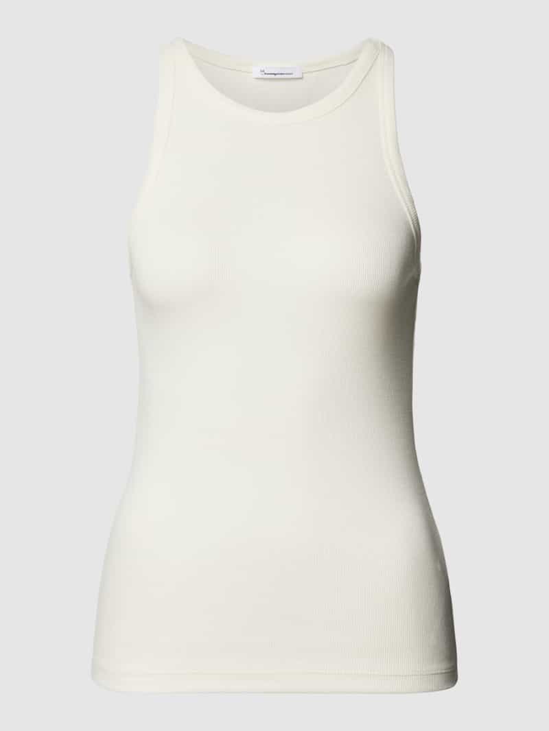 Knowledge Cotton Apparel Tanktop in riblook