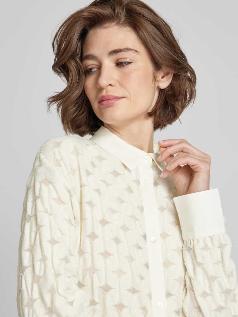 MM Blouse met extra brede schouders model 'UGOLA'