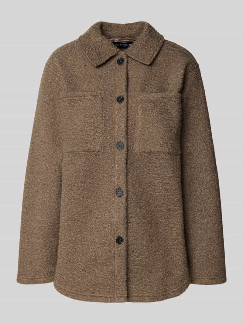 Pieces Regular fit jack met borstzakken model 'OLINE'