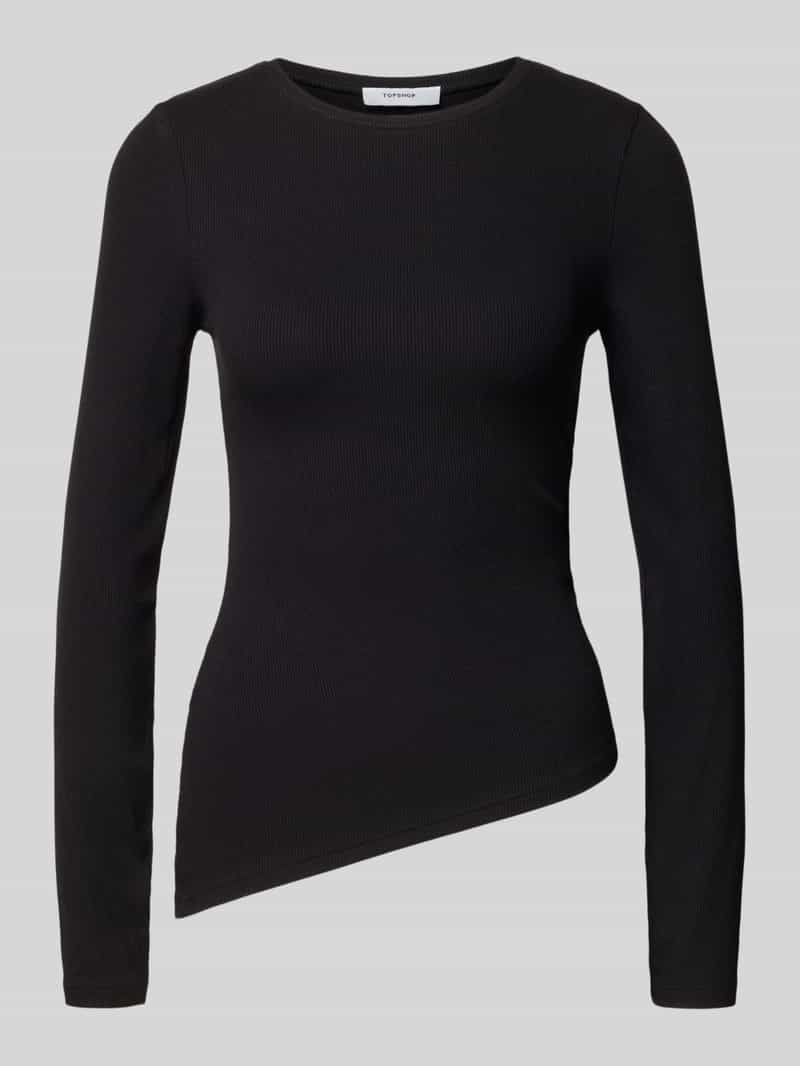 Topshop Shirt met lange mouwen in asymmetrische look model 'RIA'