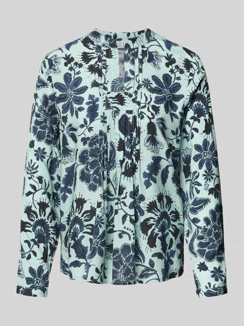 Emily Van den Bergh Regular fit blouse van viscose met tuniekkraag