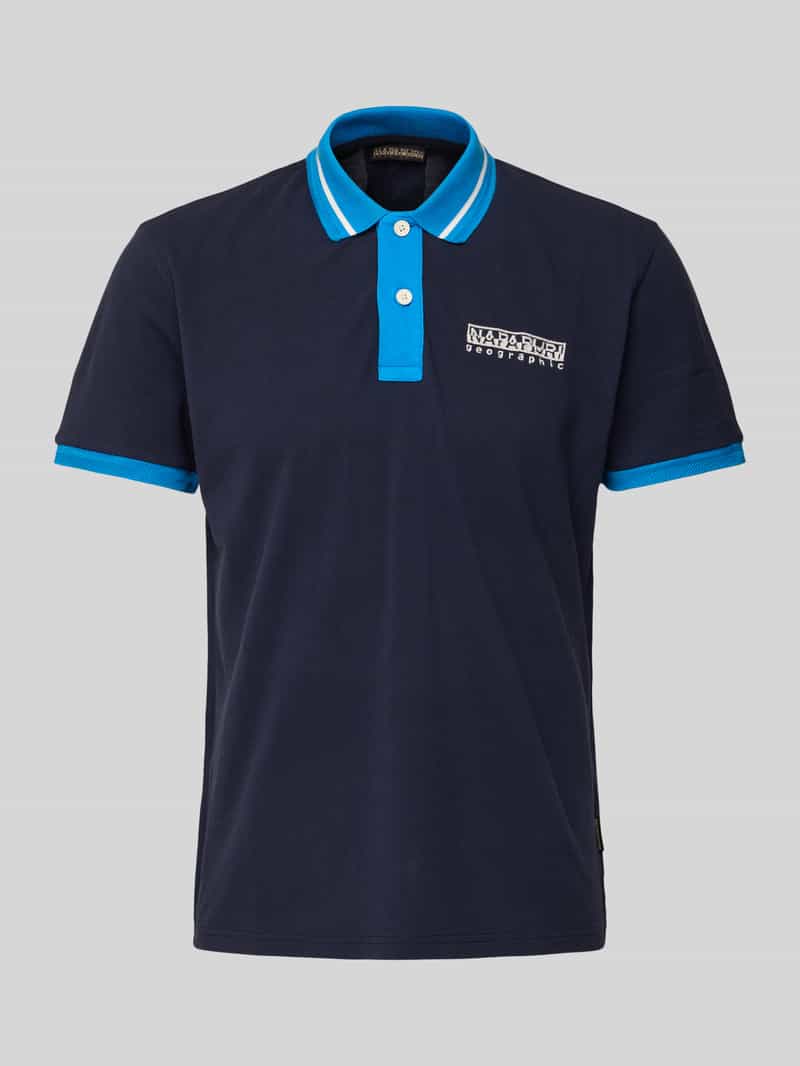 Napapijri Regular fit poloshirt met labelstitching model 'E-MURLO'