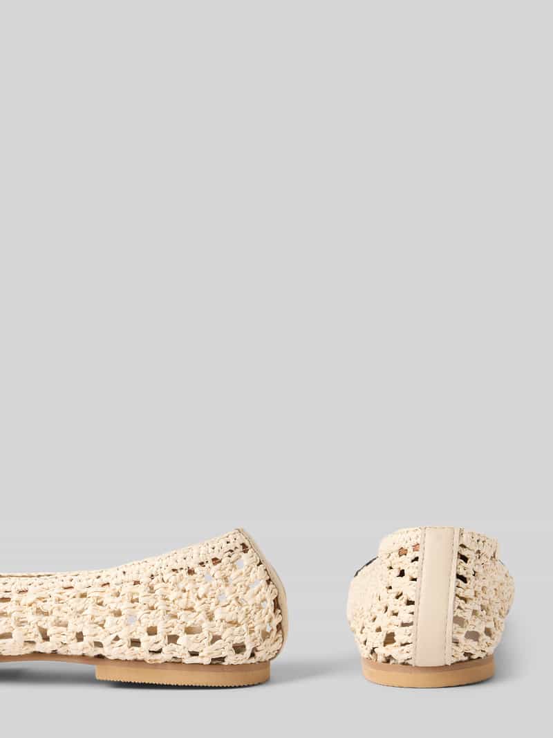 Inuovo Ballerina's in gevlochten look model 'Raffia'