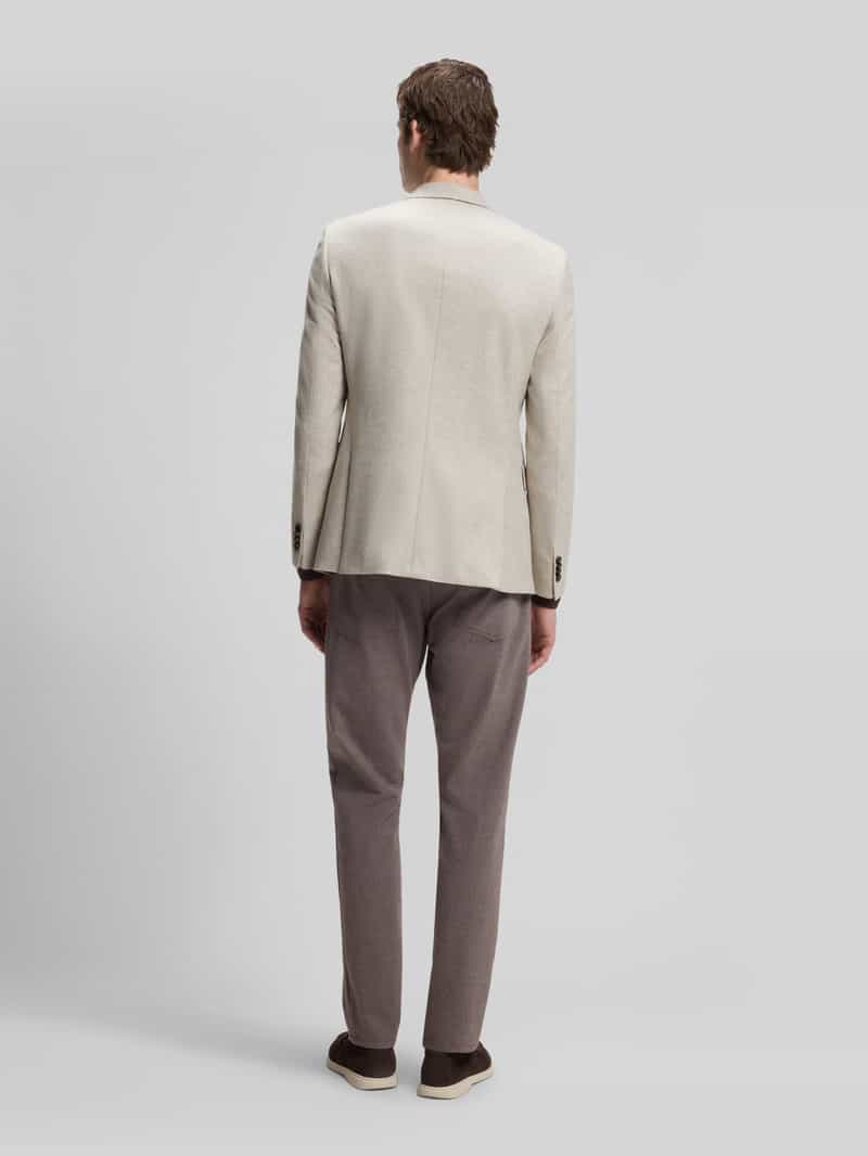 Boss Slim fit colbert van wol met borstzak