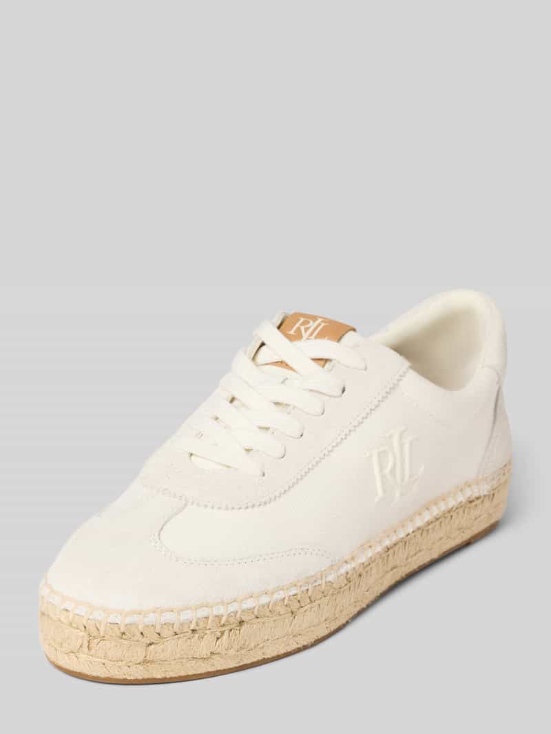 Sneakers van een mix van leer en textiel, model 'LUIZE'
