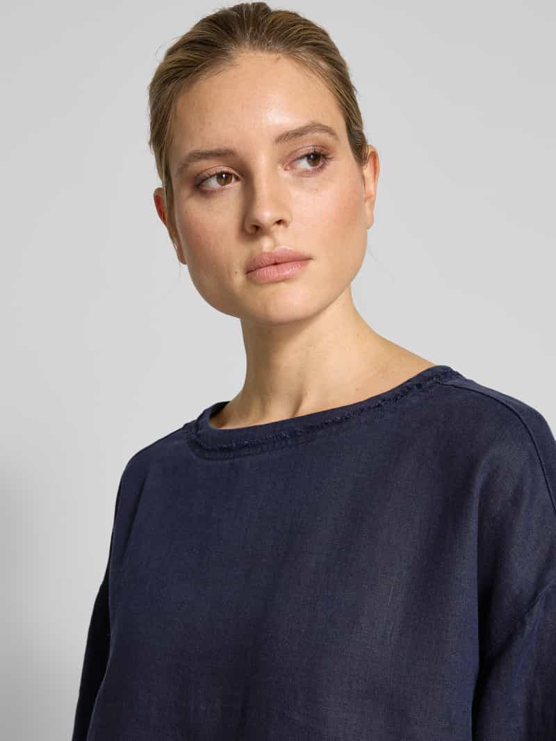 Christian Berg Woman Relaxed fit linnen blouse met 3 4-mouwen